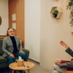 person talking to therapist